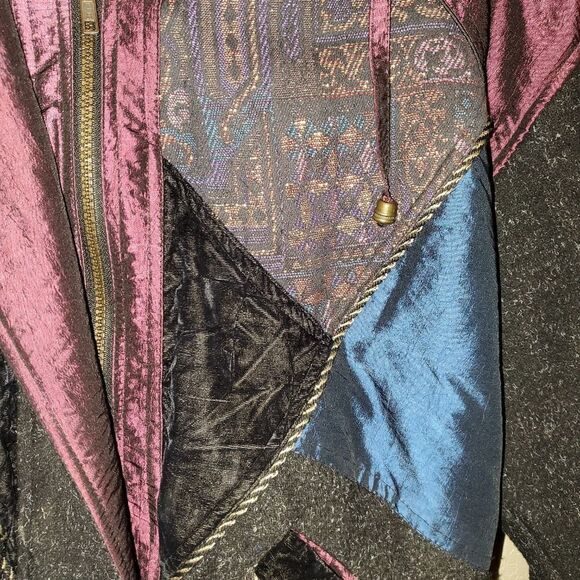 Vintage Karizma East Wool Mixed Fabric Patchwork Snow Ski Bomber Winter Jacket - Picture 10 of 12